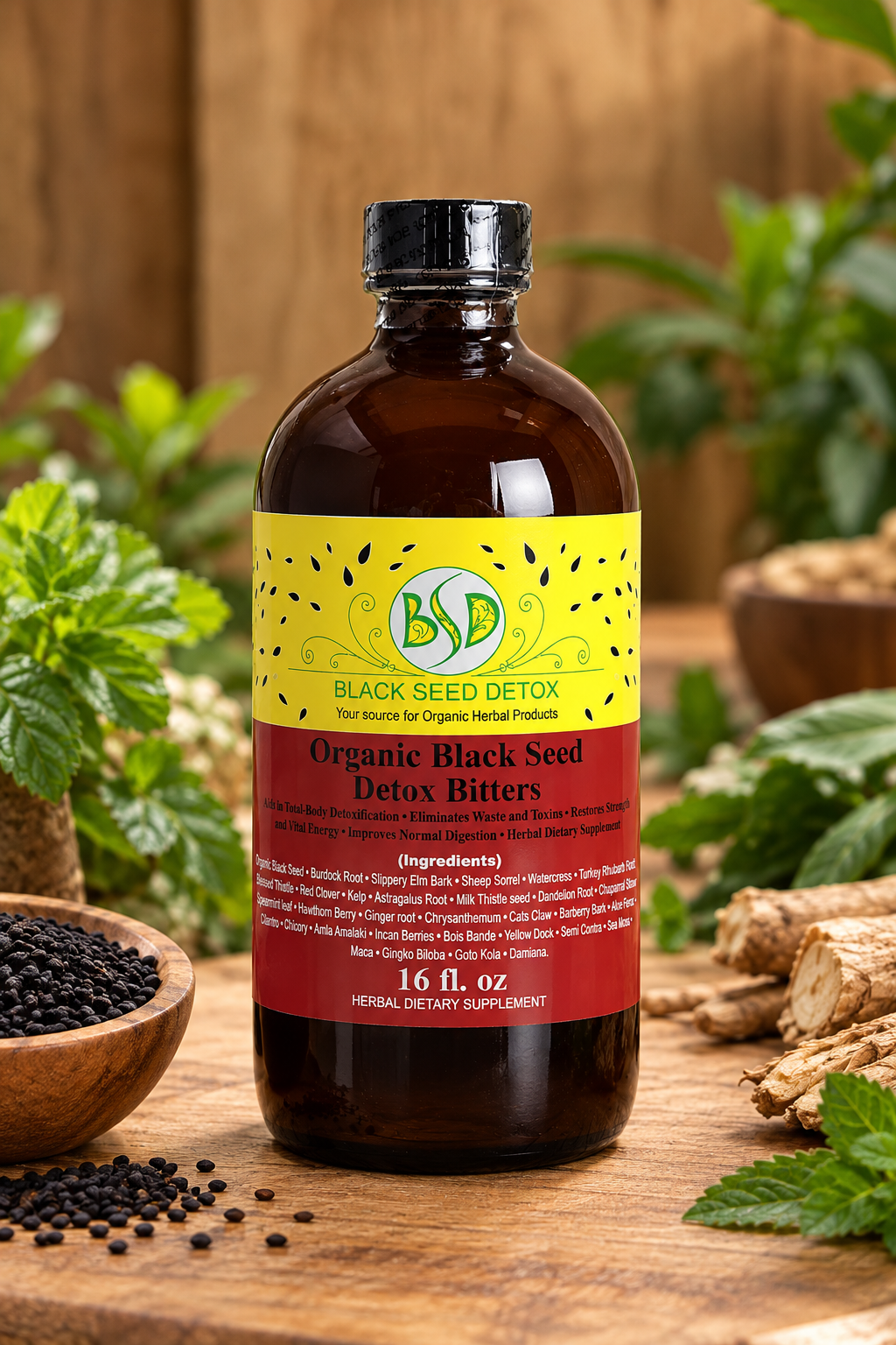 Black Seed Detox - Organic Black Seed Detox Bitters 16oz