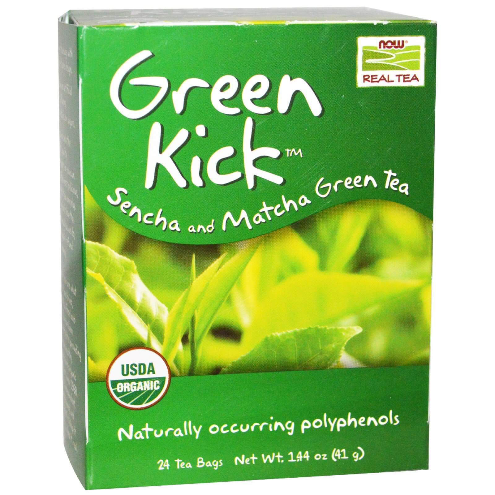 Now Real Tea-Organic Green Kick