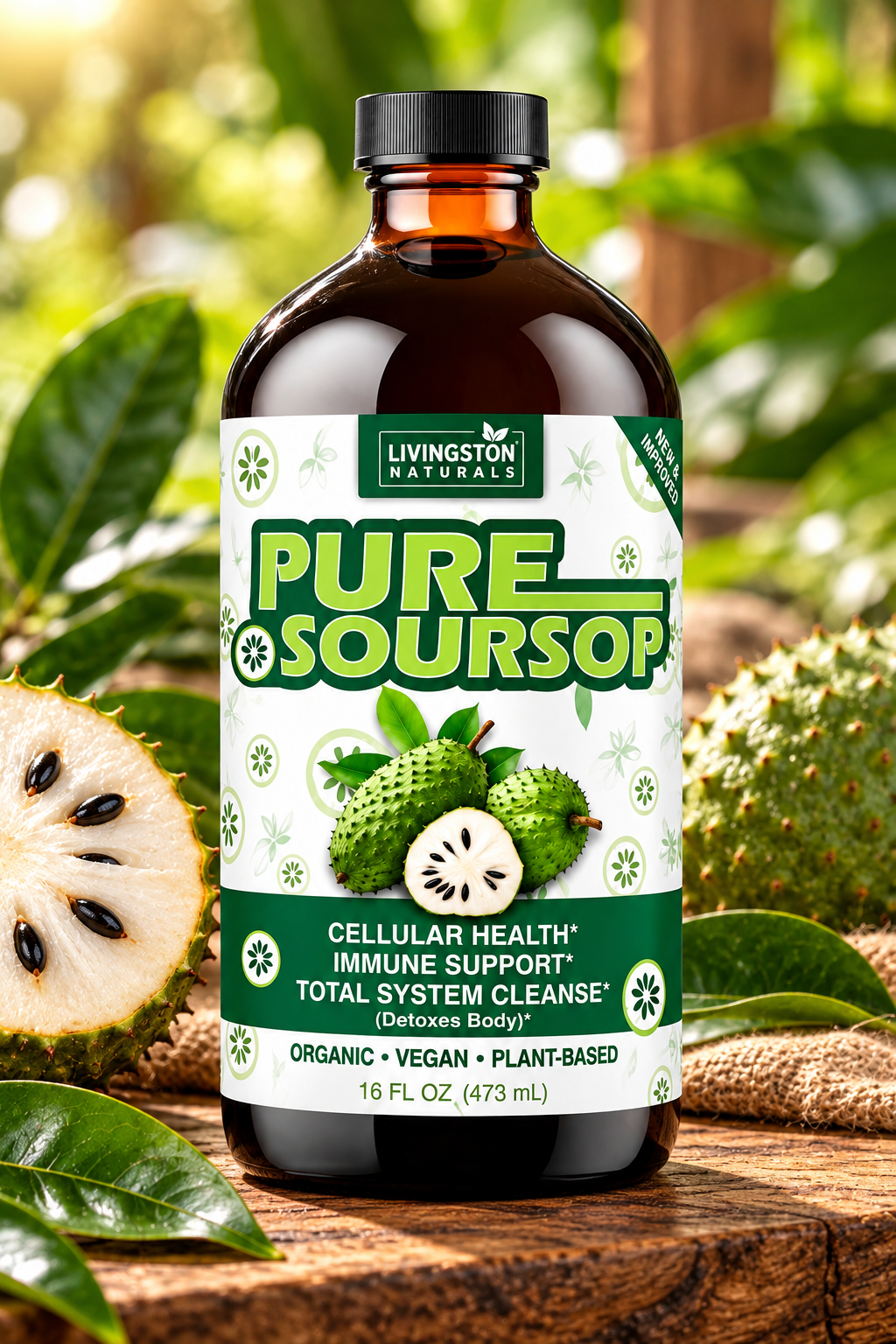 Livingston Naturals Pure Soursop – Liquid Herbal Supplement | 16 oz