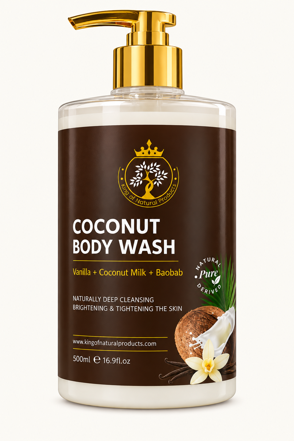 Coconut Body Wash – Vanilla, Coconut Milk & Baobab | 16.9 oz