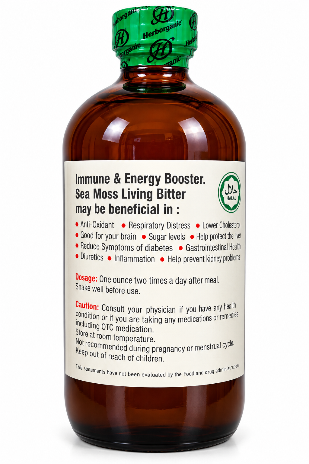 Herborganic Sea Moss Living Bitters – 16oz