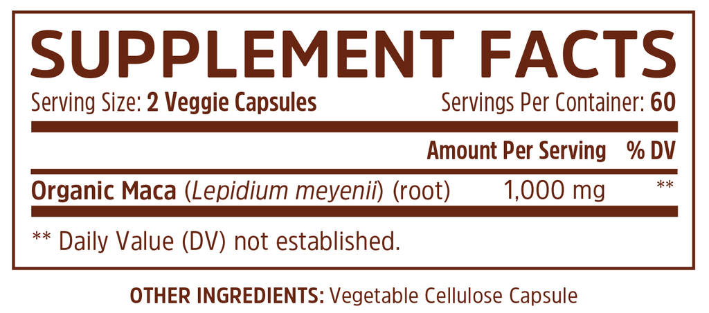 Zhou Maca Root Capsules - 120 Veggie Capsules, photo 2