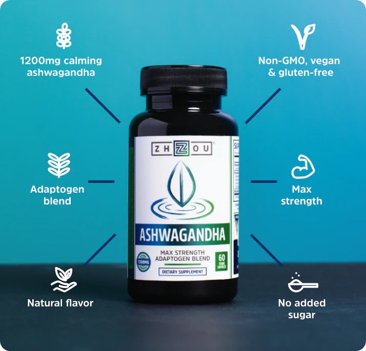Zhou Ashwagandha - 60 Veggie Capsules, photo 4