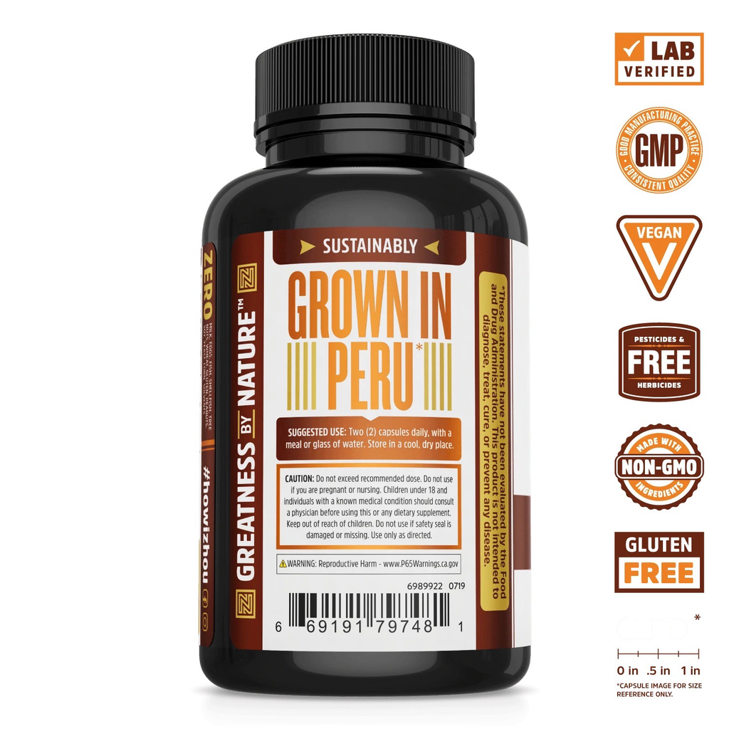 Zhou Maca Root Capsules - 120 Veggie Capsules, photo 3
