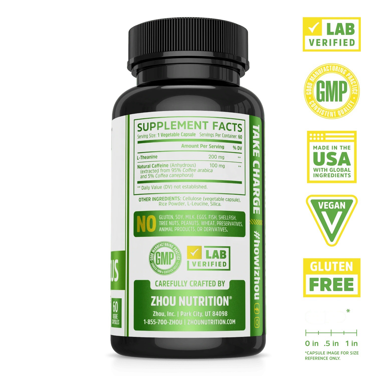 Zhou Energy Focus Capsules  - 60 Veggie Capsules, photo 3