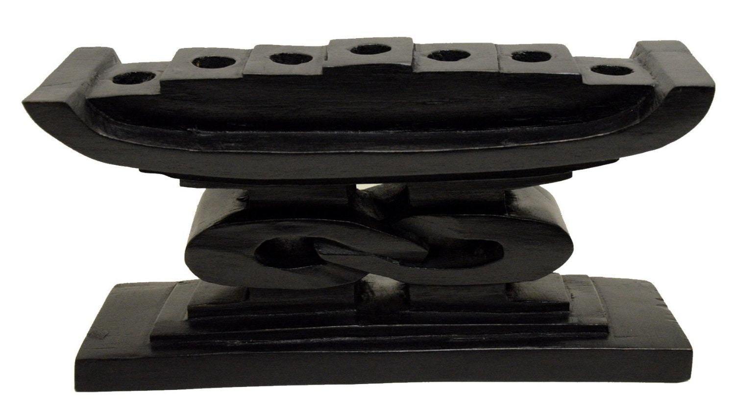 Kwanzaa Unity Candleholder (Brown) - Made in Ghana