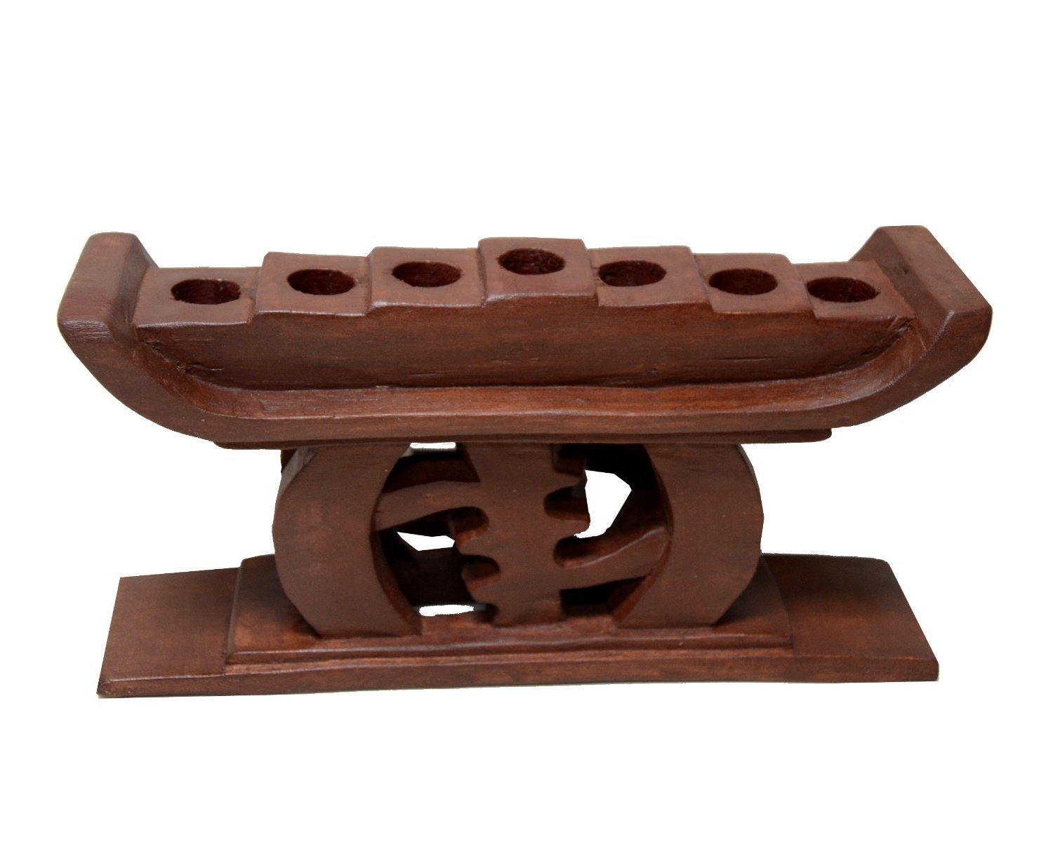 Kwanzaa Gye Nyame Candleholder (Brown) - Made in Ghana