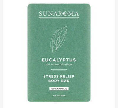 Sunaroma Bar Soap- Eucalyptus with Tea Tree & Ginger