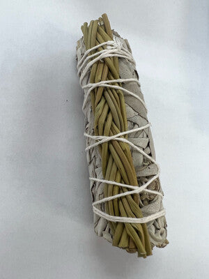 White Sage & Sweetgrass Smudge Stick