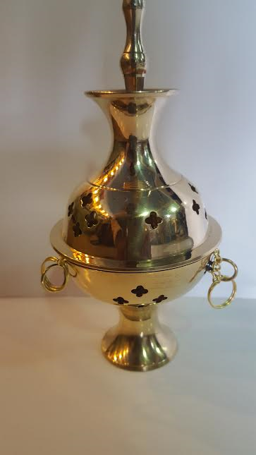 Brass Hanging Gold Incense Burner (Medium), photo 2