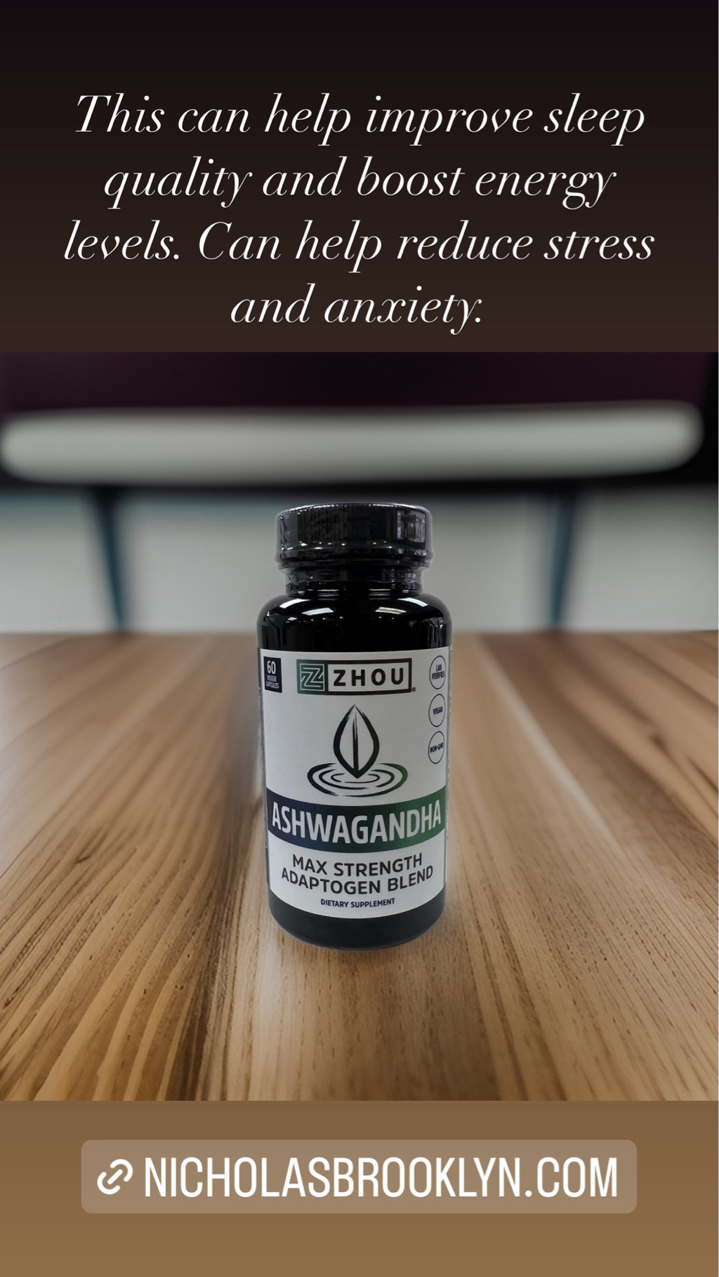 Zhou Ashwagandha - 60 Veggie Capsules, photo 6