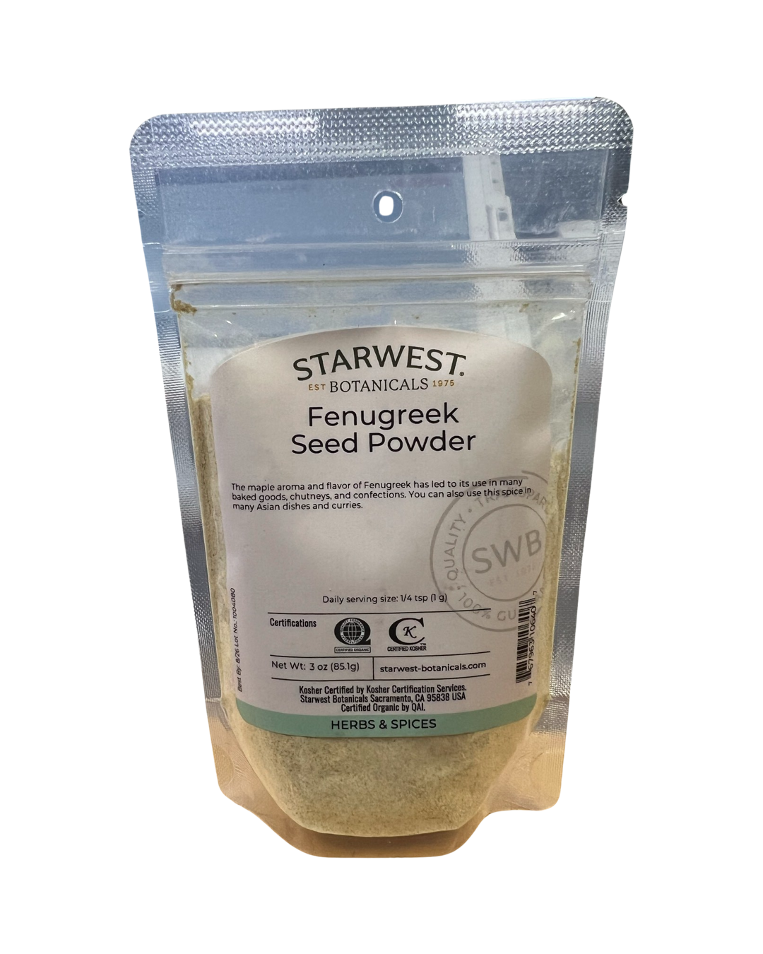 Starwest Fenugreek Seed Powder 3oz, photo 2
