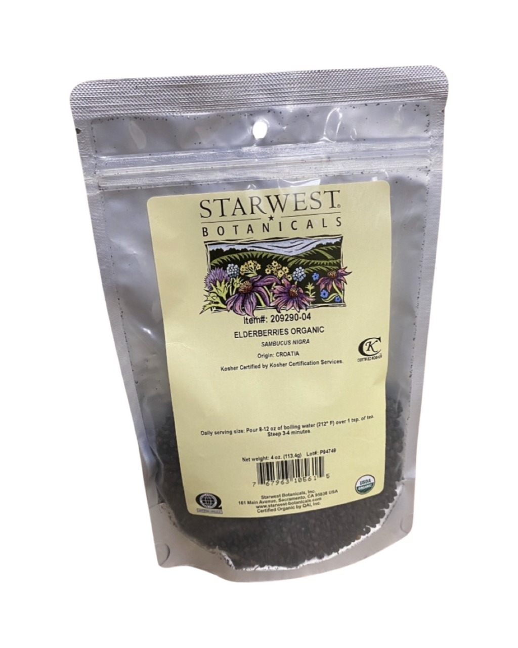 Starwest Botanicals Elderberries Organic 4oz, photo 2