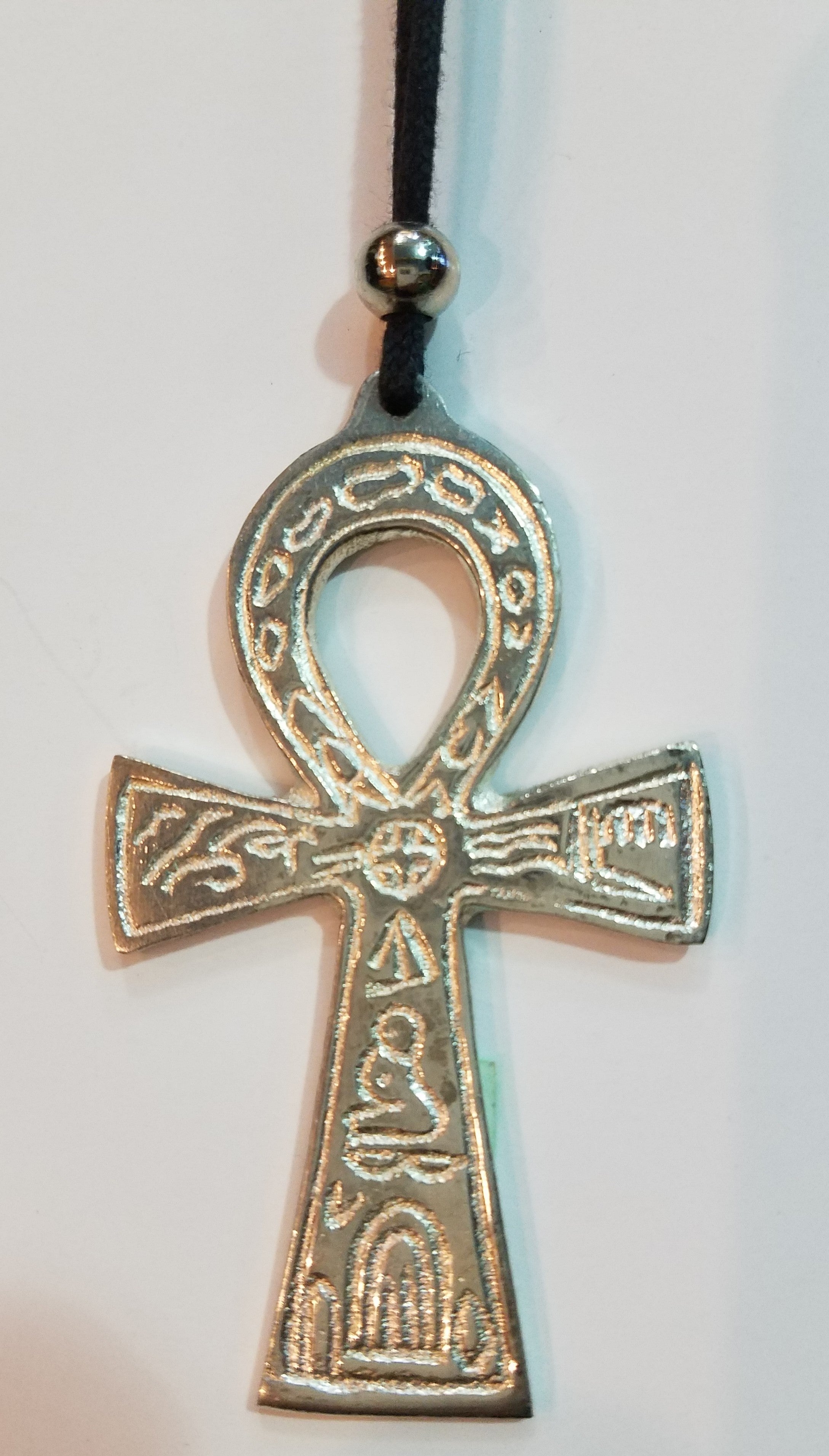 Ankh Metal Necklace (Silver Color)