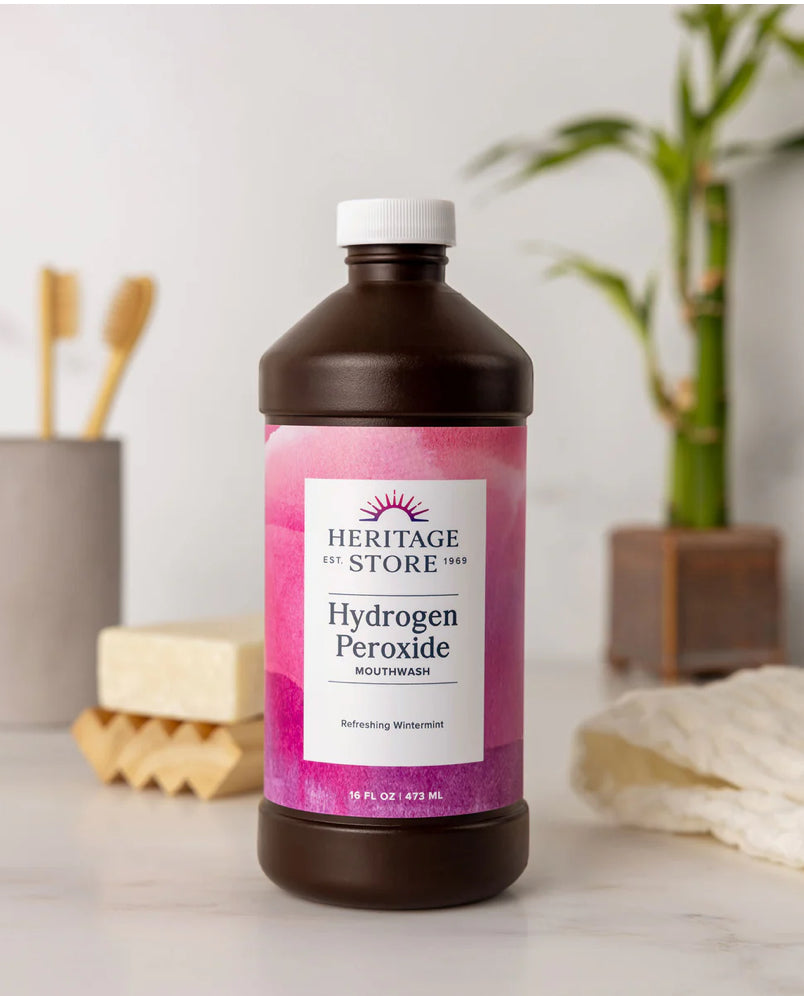Heritage Store Hydrogen Peroxide Mouthwash WinterMint 16oz, photo 3