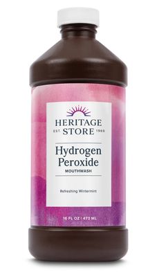 Heritage Store Hydrogen Peroxide Mouthwash WinterMint 16oz
