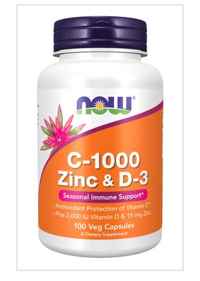 C-1000 Zinc & D-3 Veg Capsules