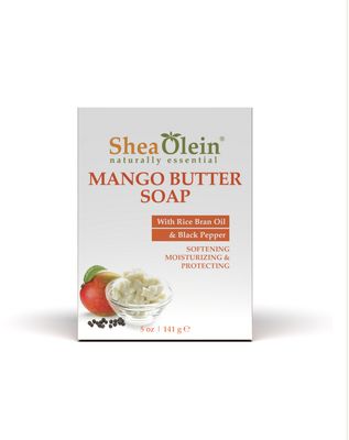 Shea Olein Mango Butter Soap With Rice Bran Oil & Black Pepper 5oz