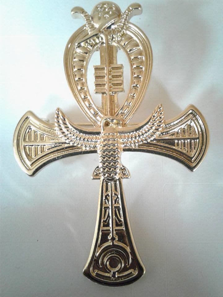Gold Plated Ankh Broach