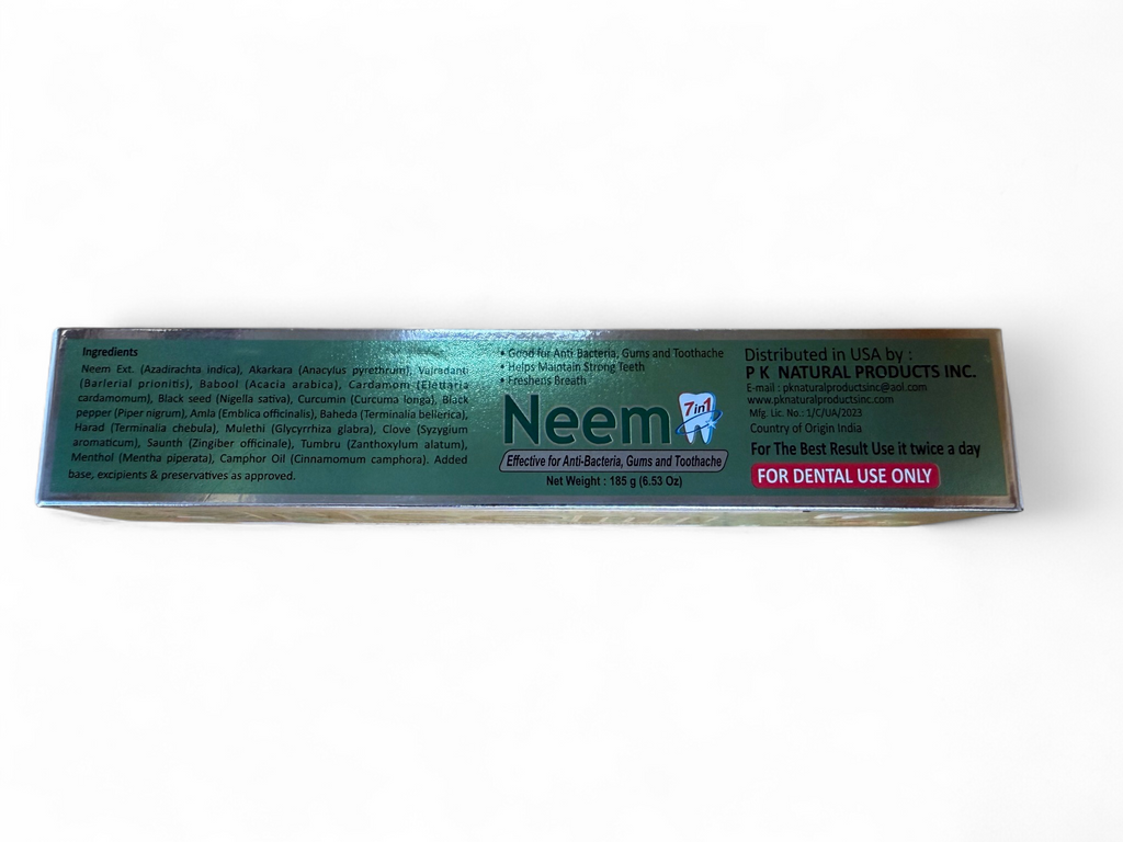 Neem Toothpaste (6.53oz) With Free Bamboo Toothbrush, photo 3