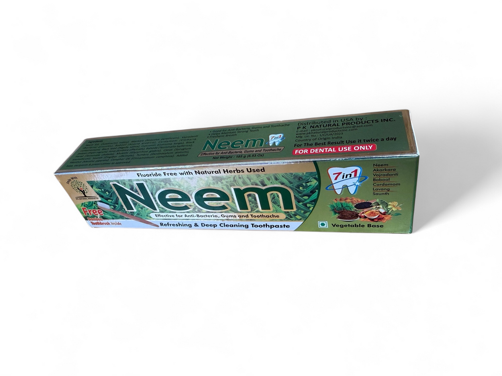 Neem Toothpaste (6.53oz) With Free Bamboo Toothbrush, photo 4