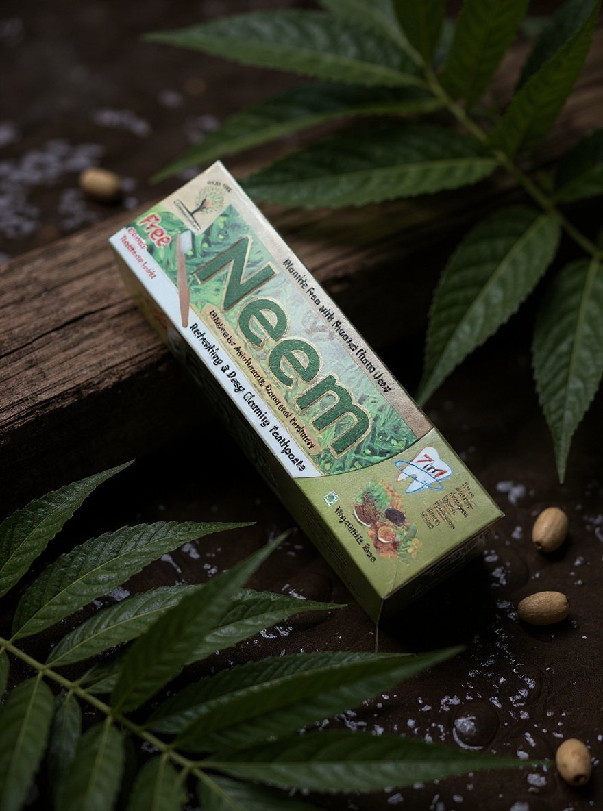 Neem Toothpaste (6.53oz) With Free Bamboo Toothbrush, photo 5