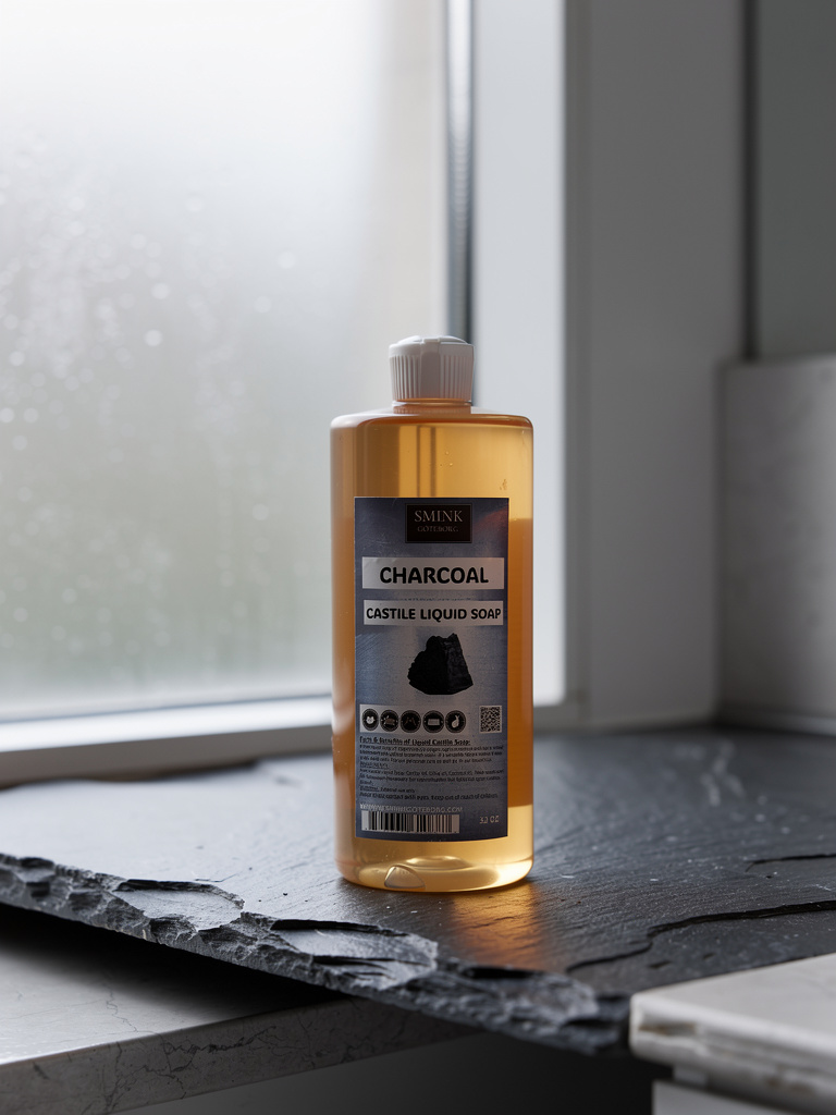 Charcoal Castile Liquid Soap 32oz, photo 3