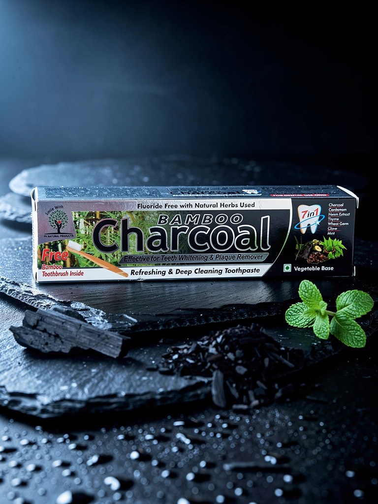 Bamboo Charcoal Toothpaste 6.53oz With Free Bamboo Toothbrush, photo 2