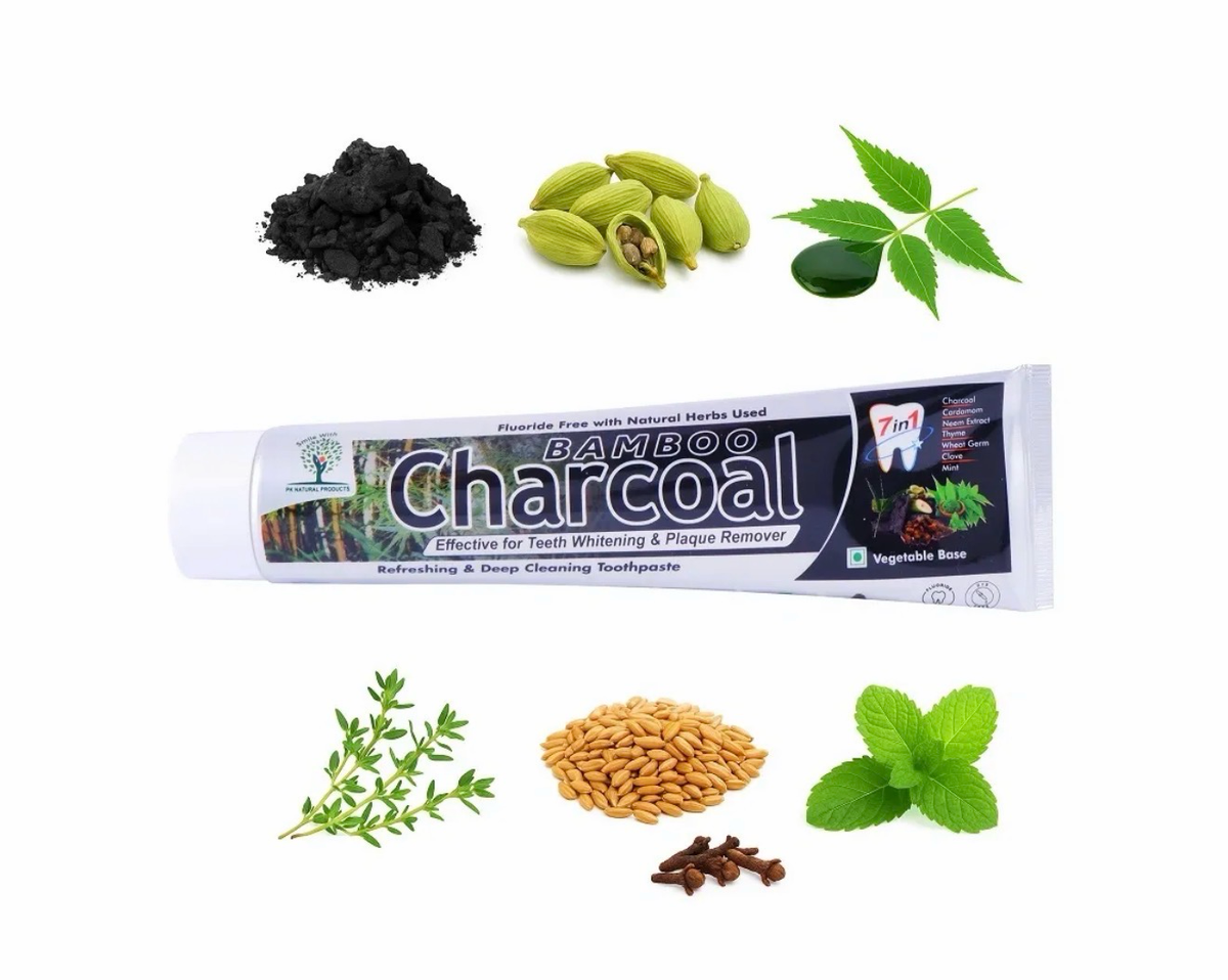 Bamboo Charcoal Toothpaste 6.53oz With Free Bamboo Toothbrush, photo 3