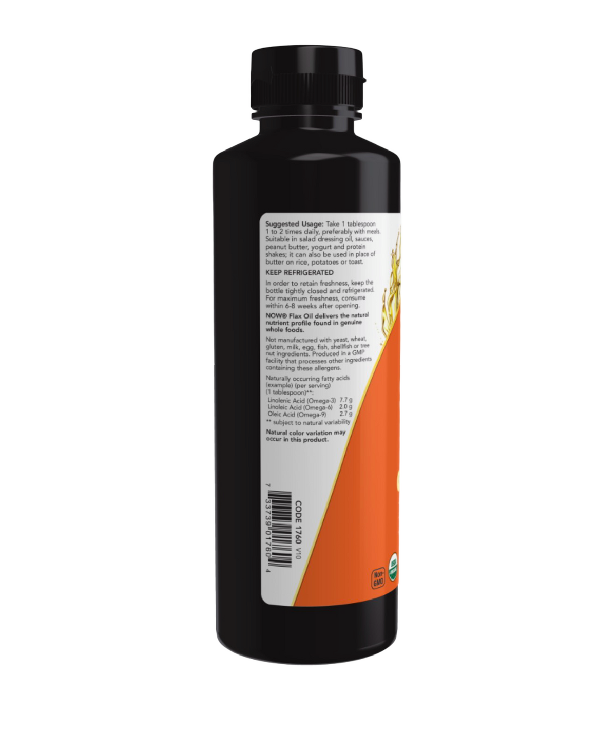 Certified Organic Flax Seed Oil 12oz, photo 3