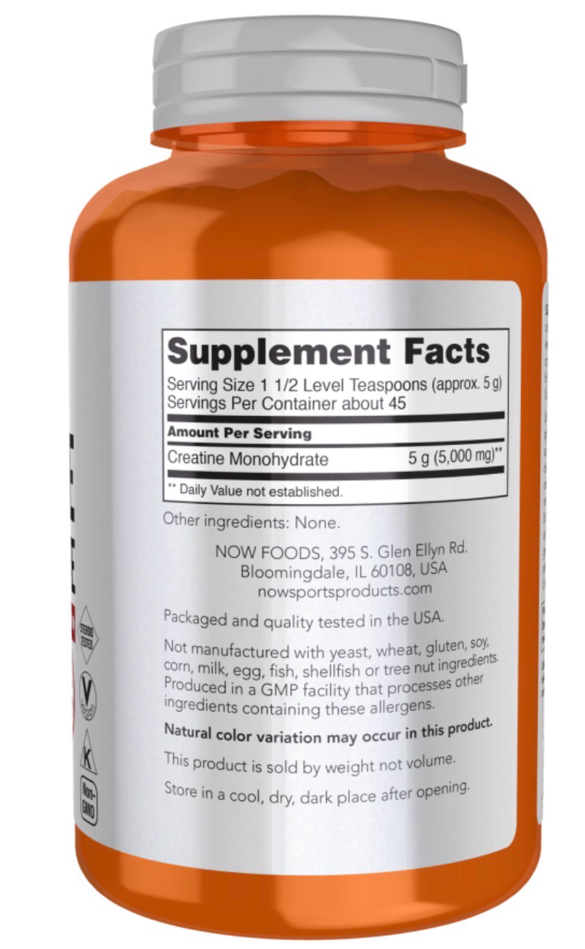 Now Sports Creatine Monohydrate Powder - 8 oz., photo 3