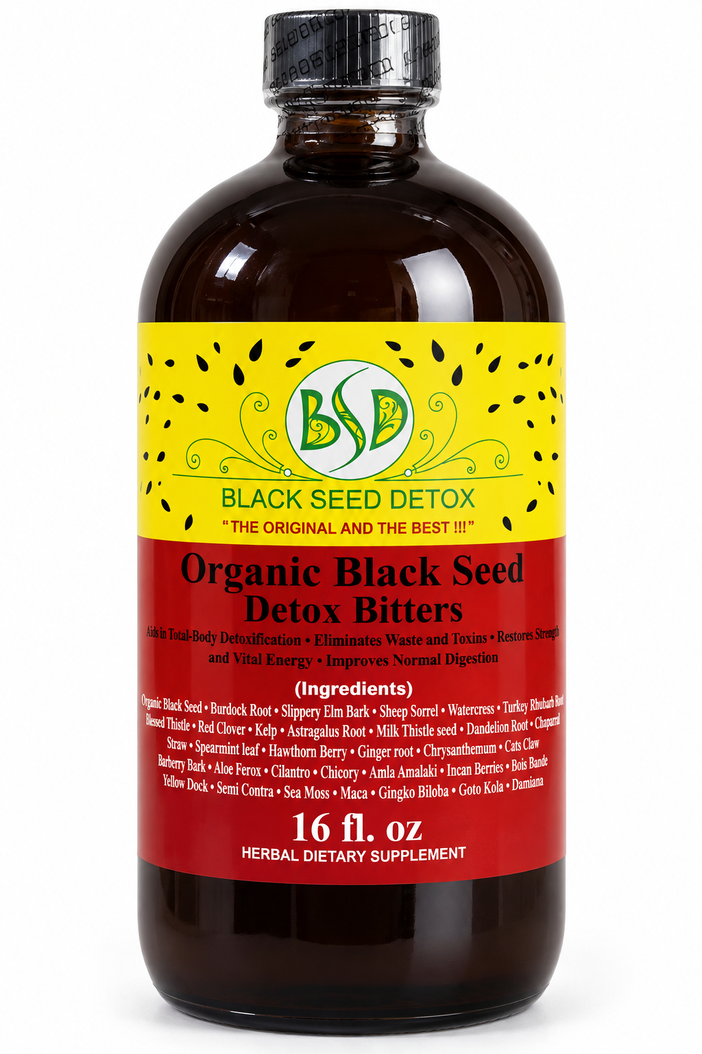 Black Seed Detox - Organic Black Seed Detox Bitters 16oz