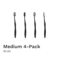 Coral Oral Toothbrushes - Medium 4 Pack