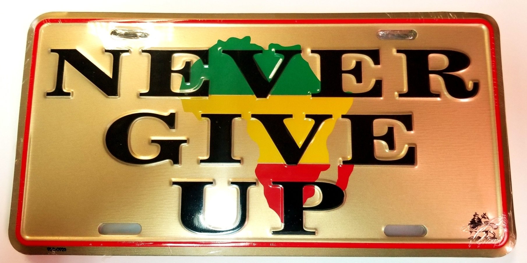 Never Give Up License Plate