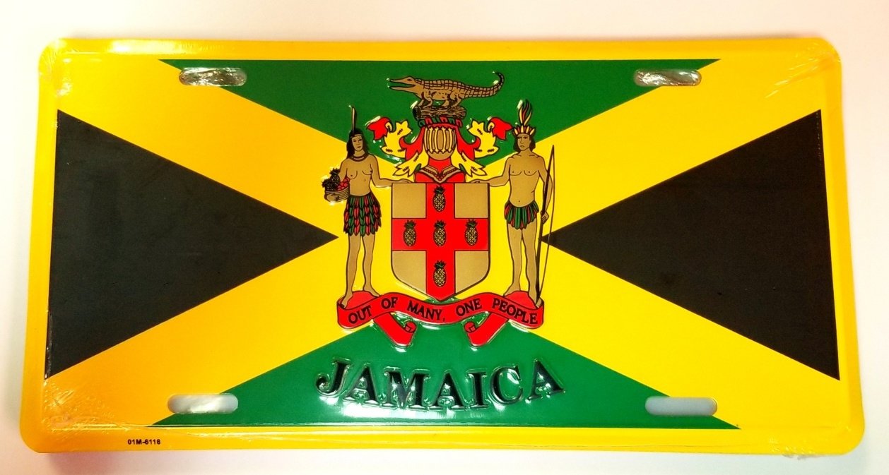 Jamaica Coat of Arms License Plate