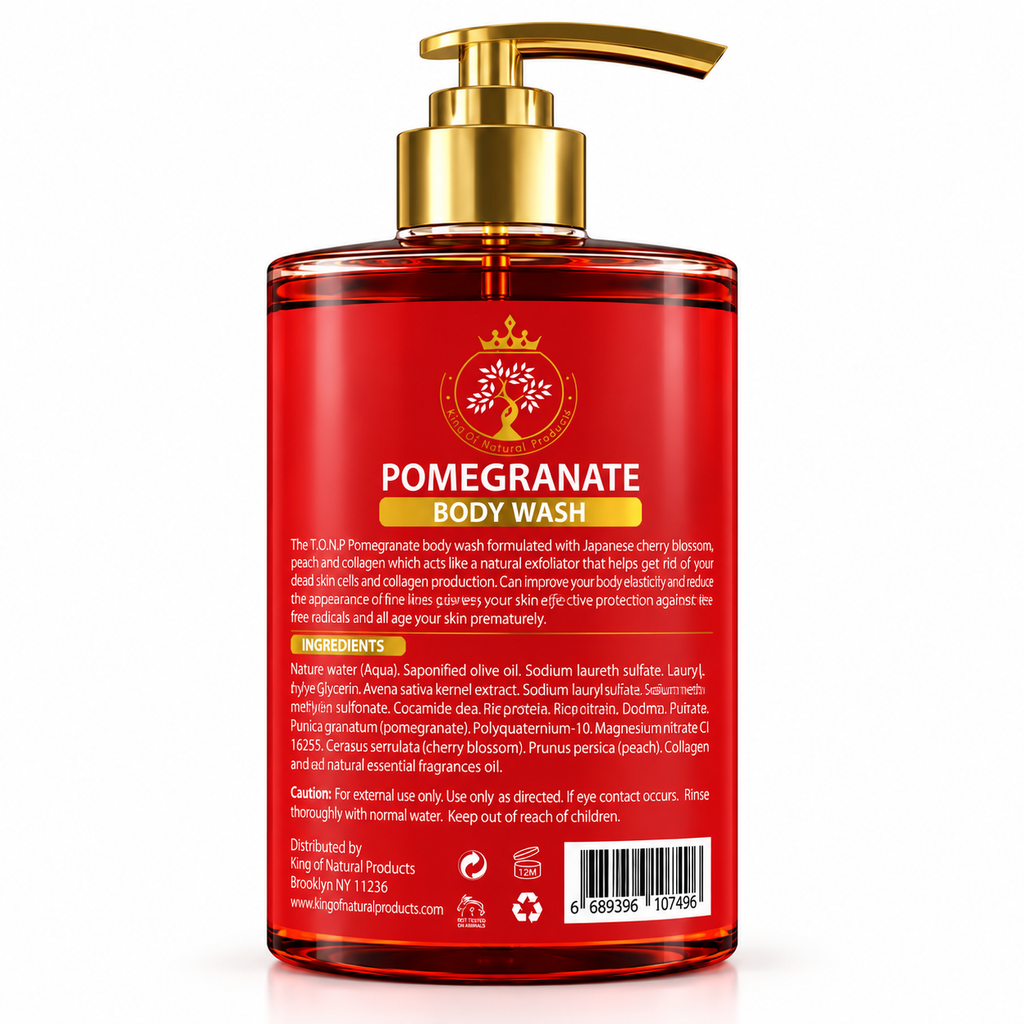Pomegranate Body Wash with Cherry Blossom, Peach & Collagen | 16.9 oz