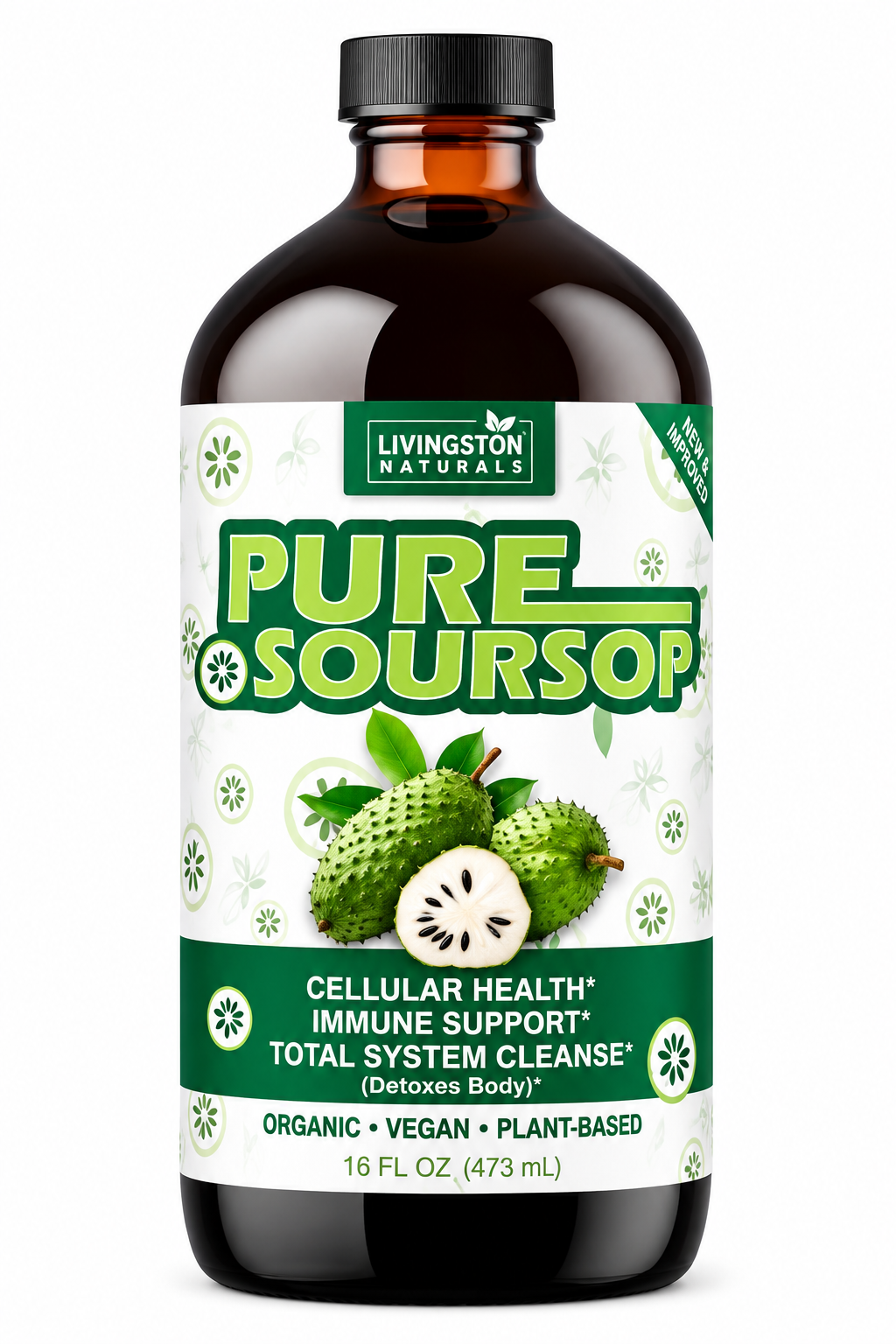 Livingston Naturals Pure Soursop – Liquid Herbal Supplement | 16 oz