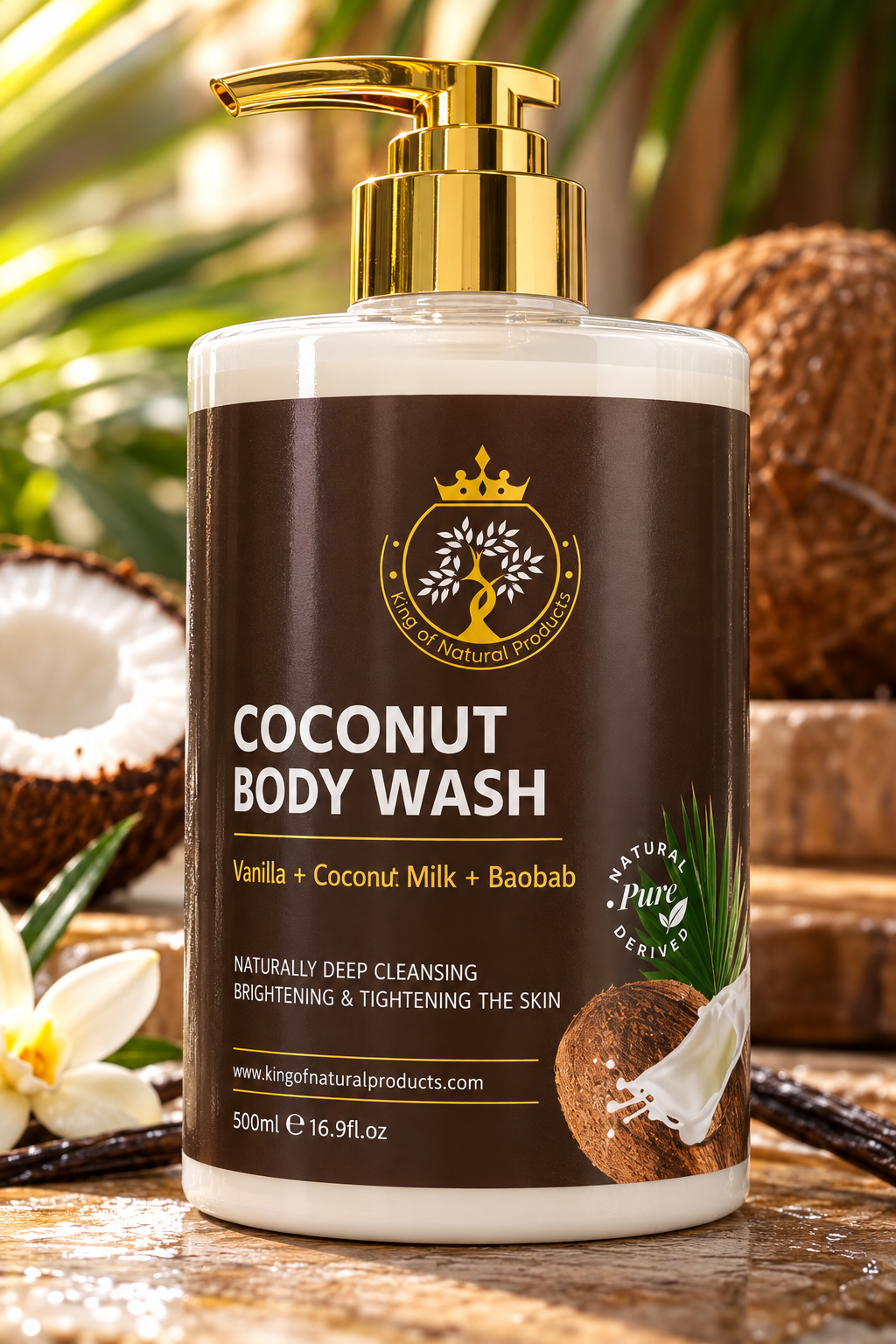Coconut Body Wash – Vanilla, Coconut Milk & Baobab | 16.9 oz