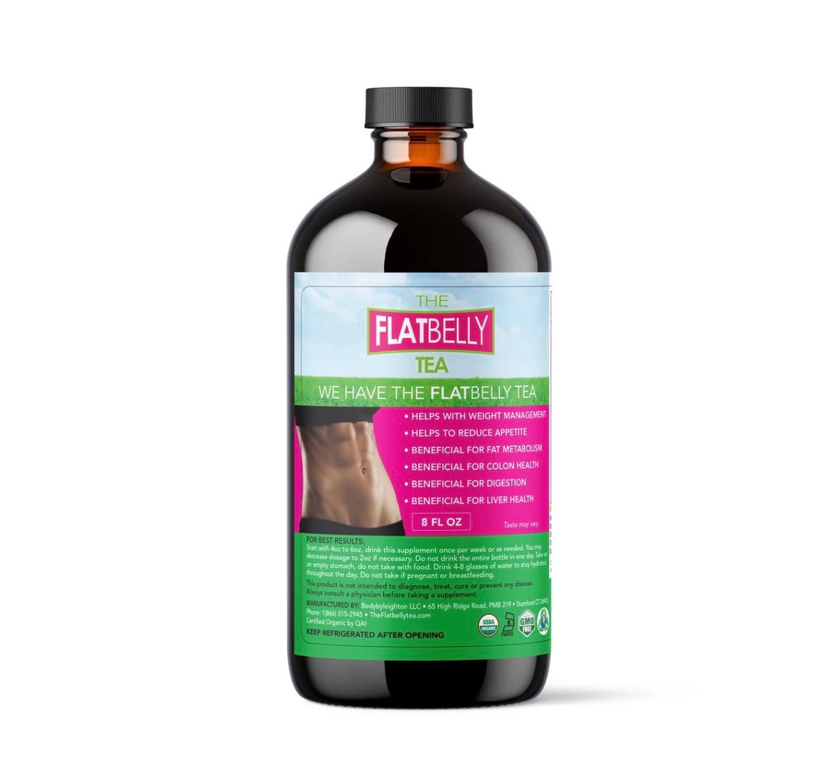 The Flatbelly Tea – Organic Herbal Blend with Apple Cider Vinegar | 8 FL OZ
