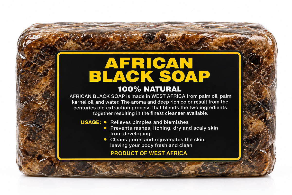 African Black Soap 100% Natural Bar Soap