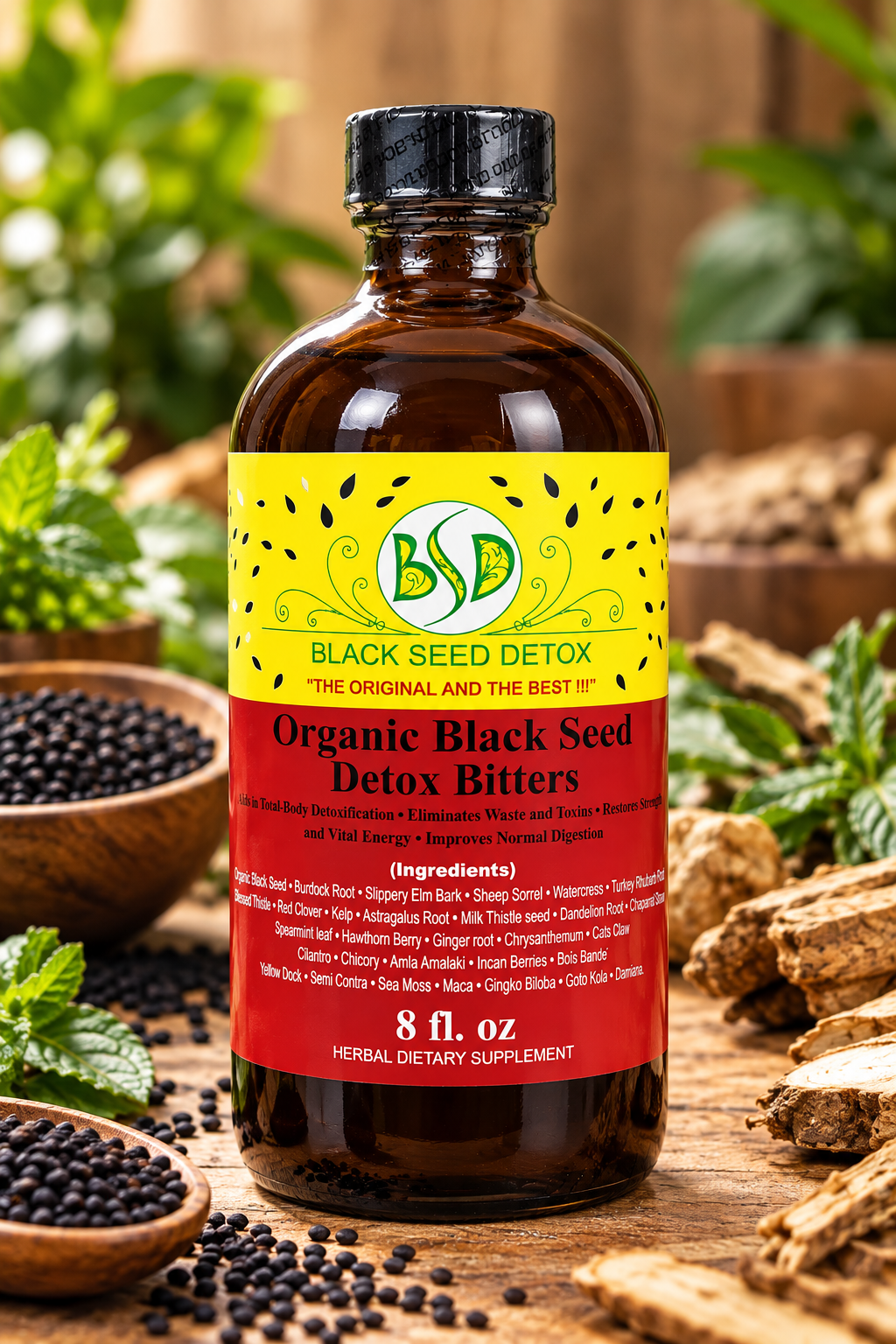 Black Seed Detox - Organic Black Seed Detox Bitters 8oz