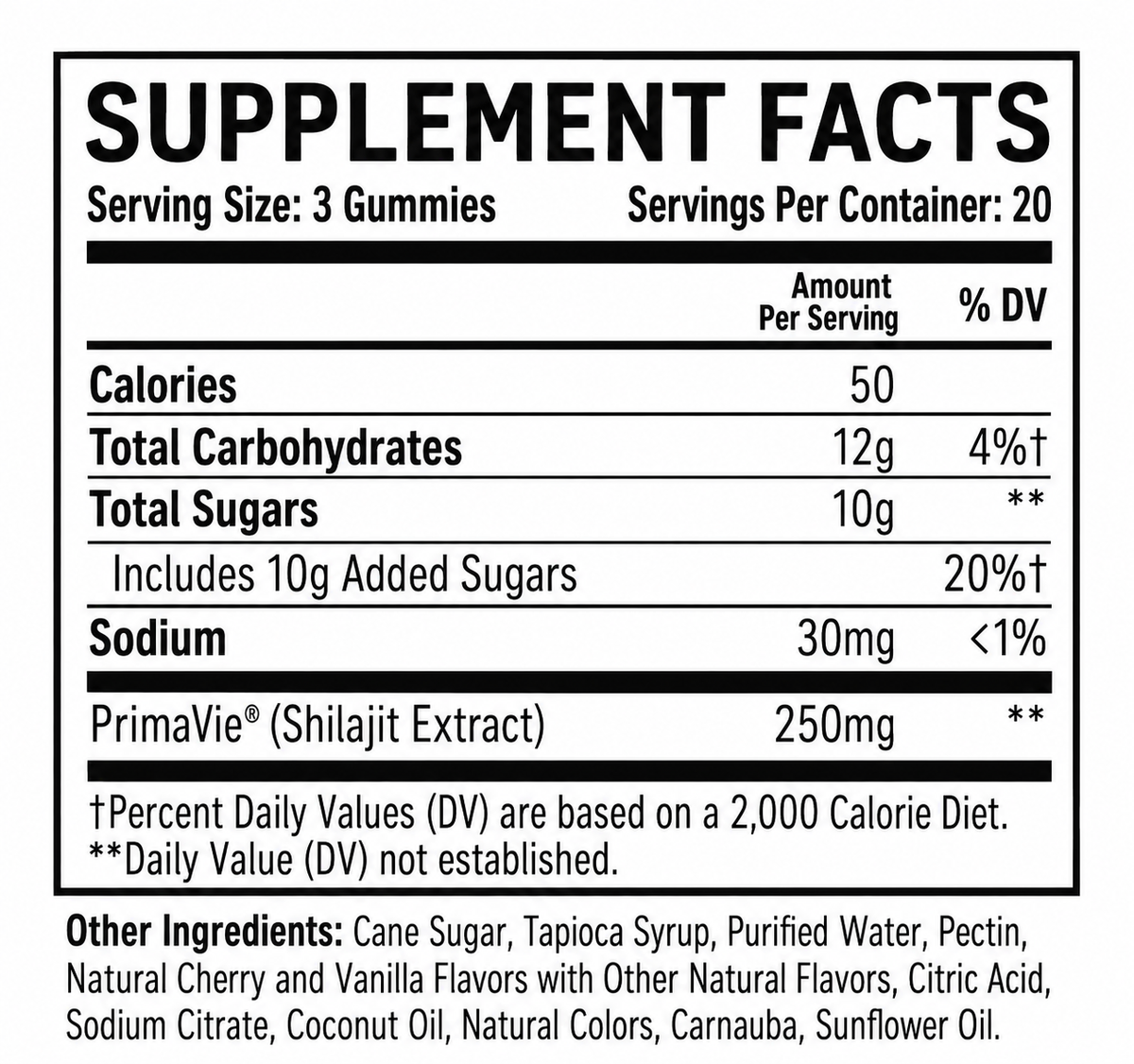 Zhou Nutrition Shilajit Gummies