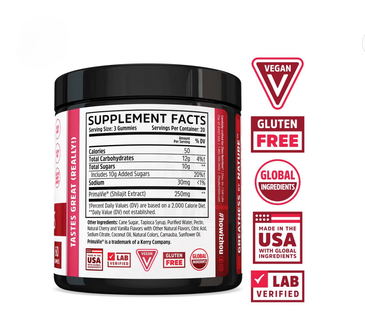Zhou Nutrition Shilajit Gummies