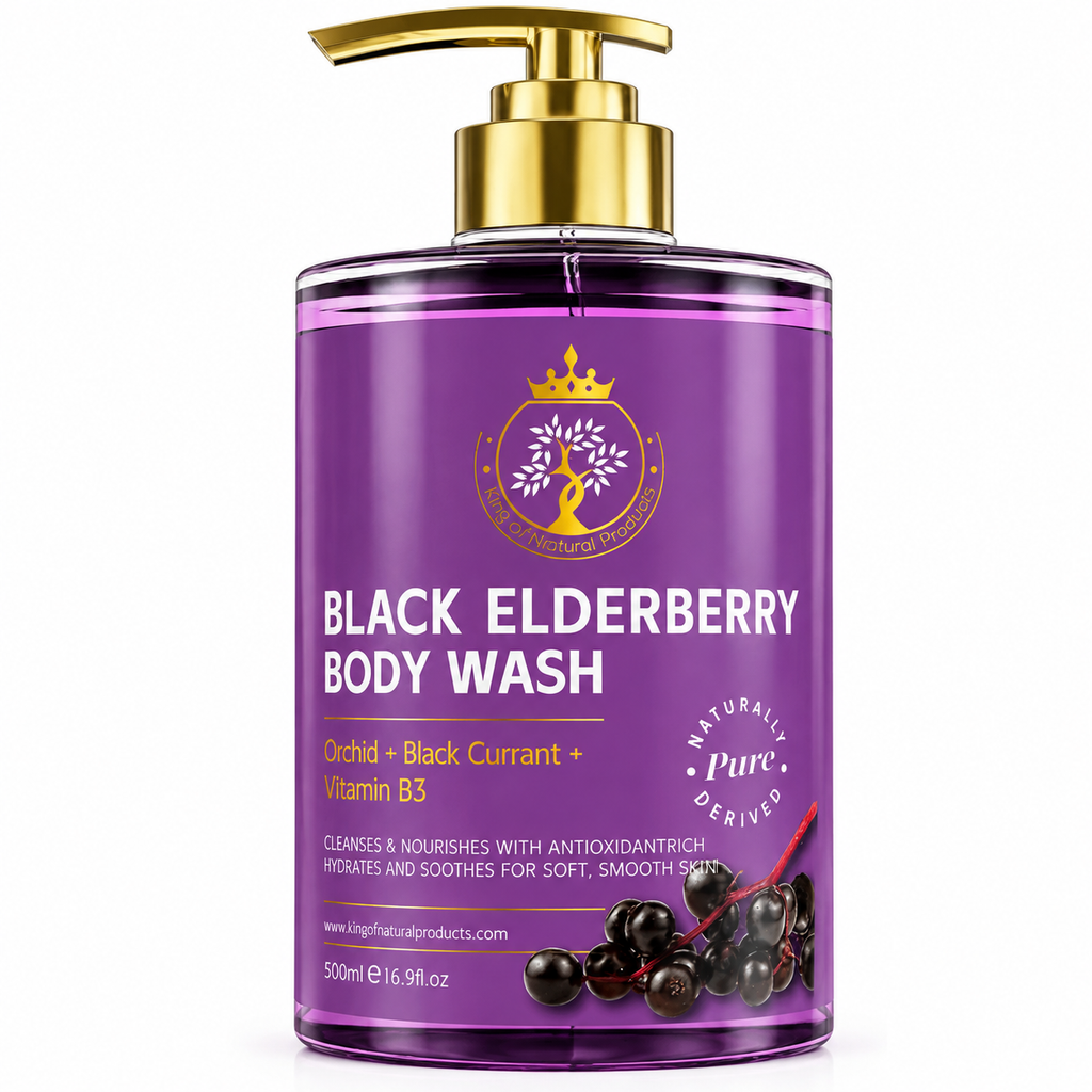 Black Elderberry Body Wash with Orchid, Black Currant & Vitamin B3 | 16.9 oz