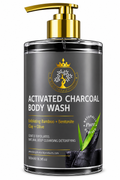 Activated Charcoal Deep Cleansing Body Wash with Bamboo, Bentonite Clay & Olive Oil – 16.9 oz